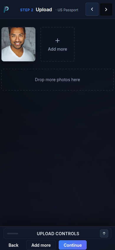 Mobile upload view